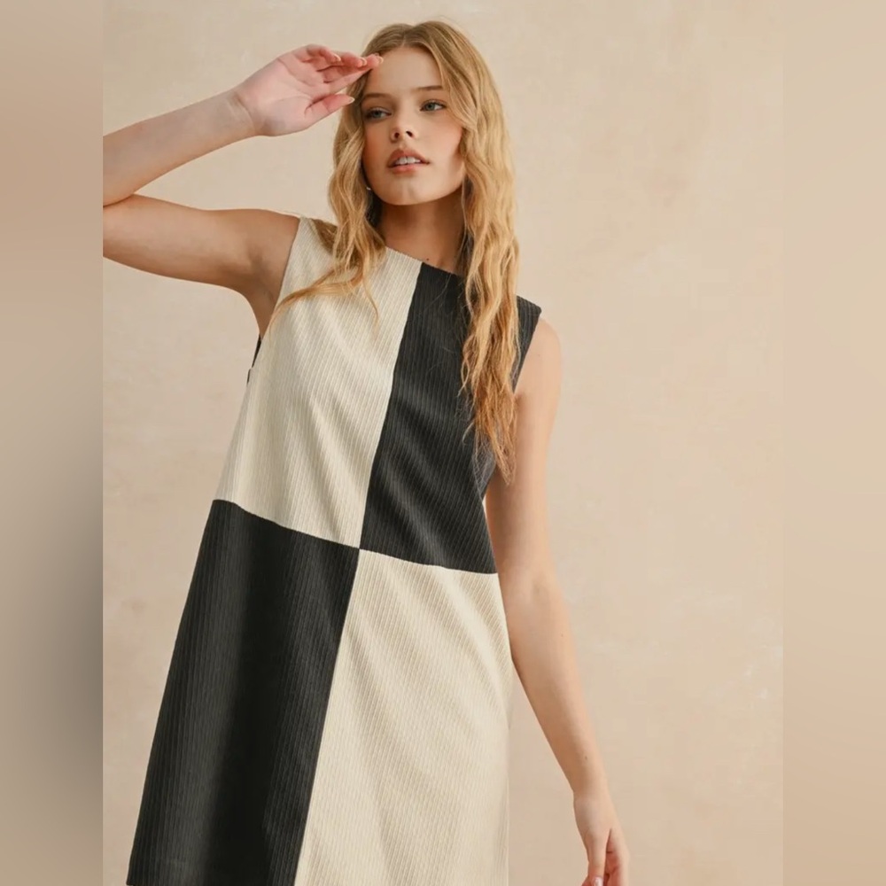 Colorblock Sleeveless Dress
